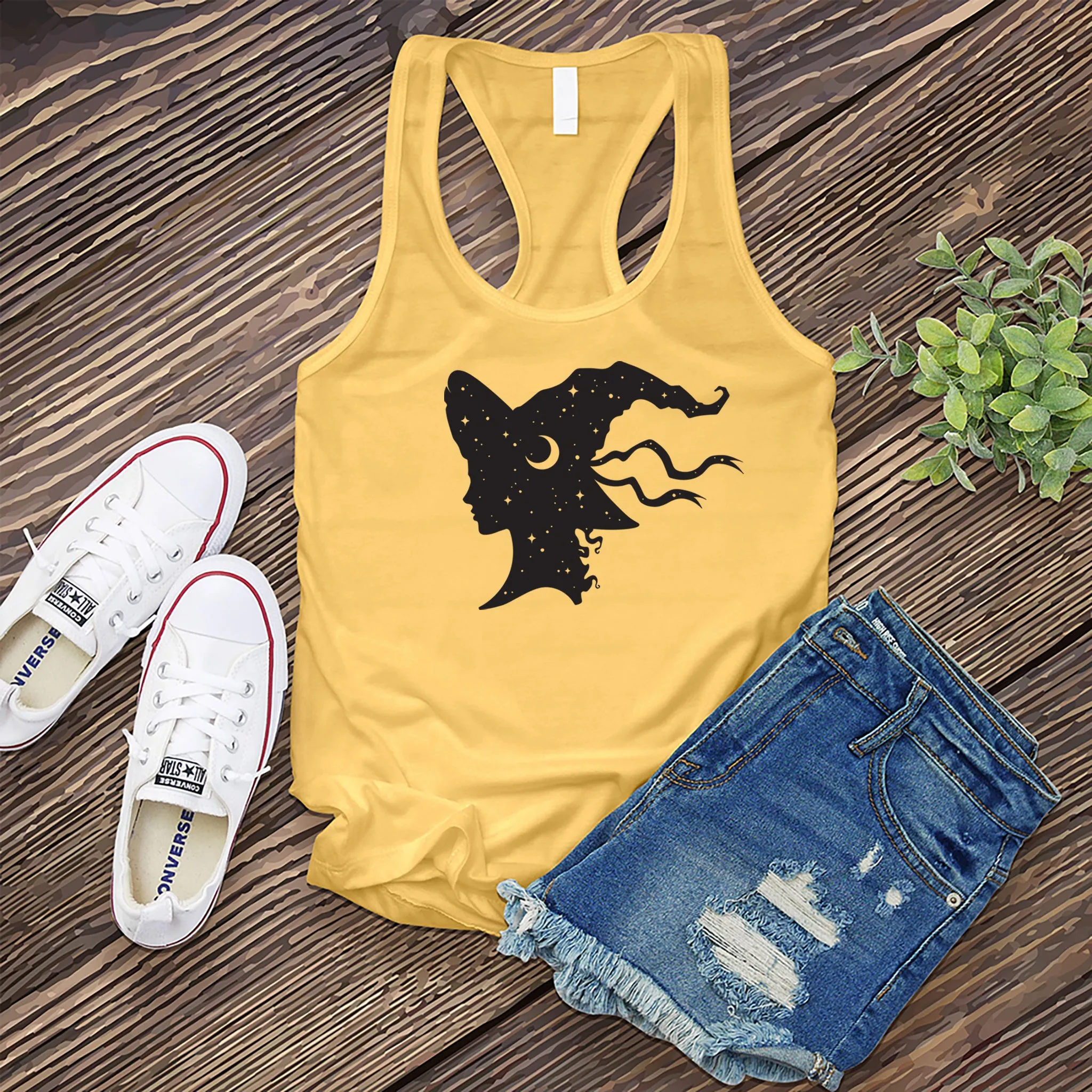 Cosmic Witch Head Women's Tank Top