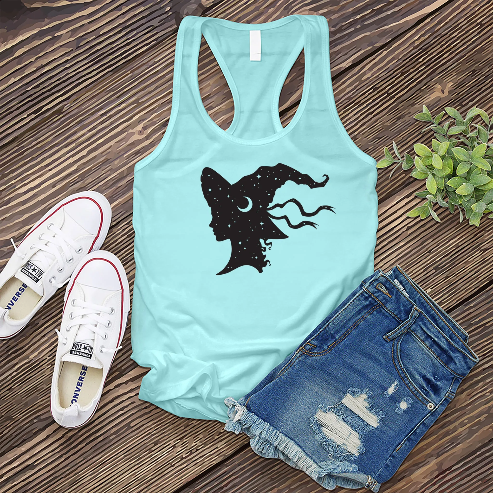 Cosmic Witch Head Women's Tank Top