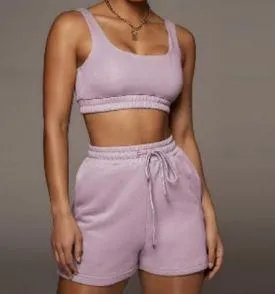 Cosy Crop Top and Shorts Lounge Sets