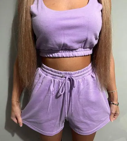 Cosy Crop Top and Shorts Lounge Sets