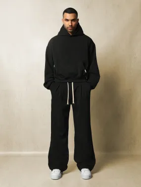 Crop Fit Overhead Essential Hoodie And Pull On Sweatpants 2 Piece Set