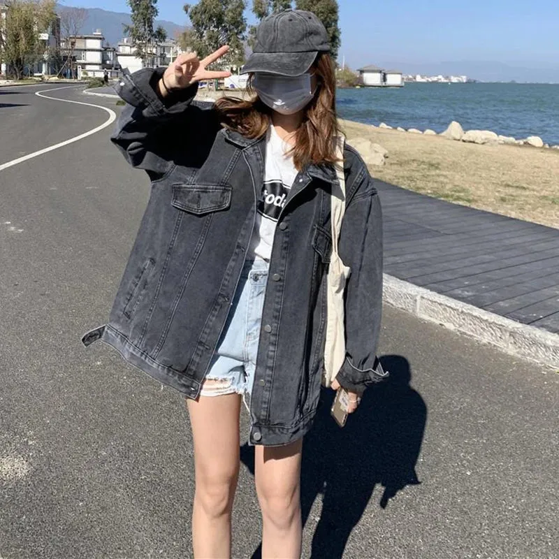 Denim Loose Long Sleeve Outwear Jackets