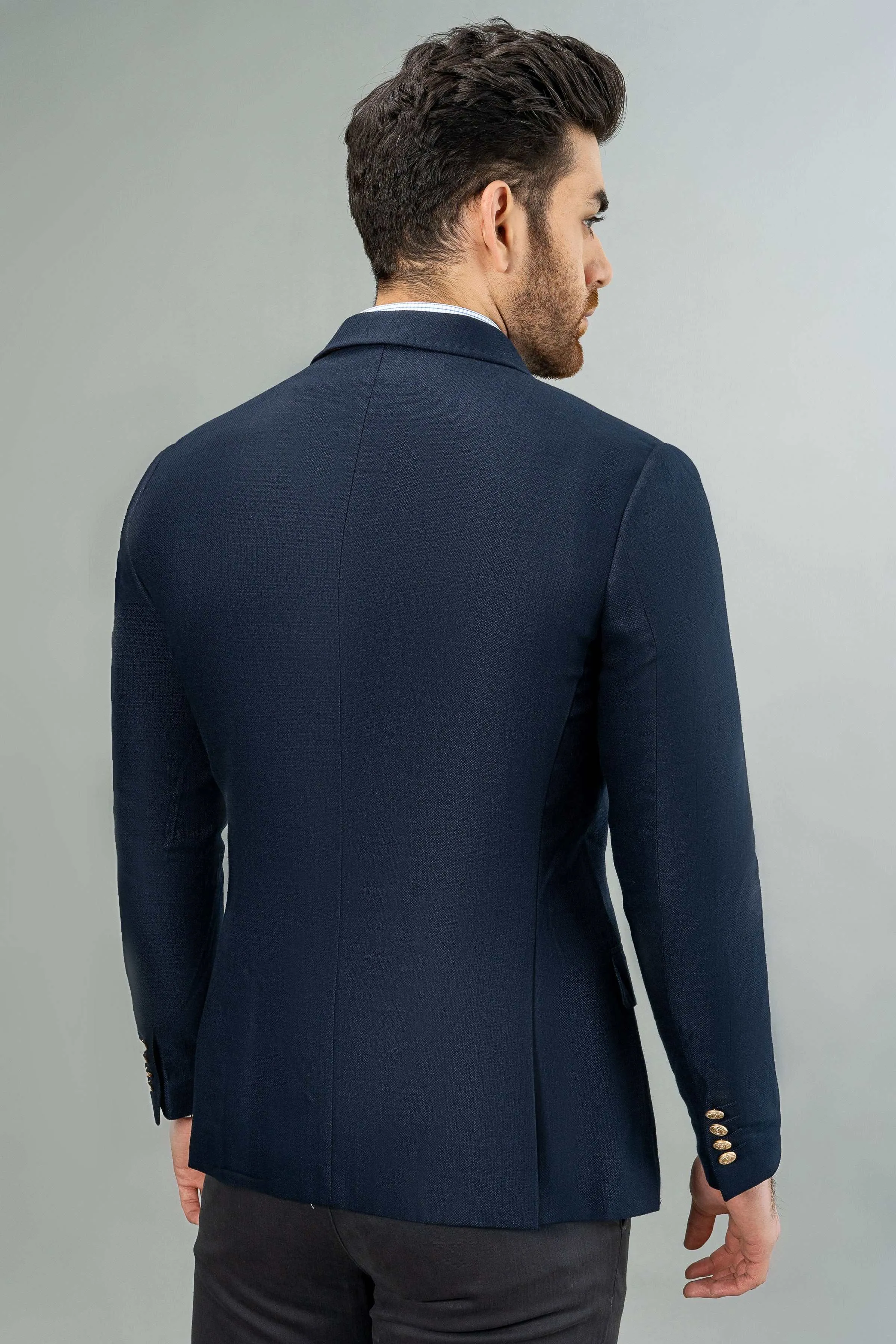 DOUBLE BREASTED COAT NAVY