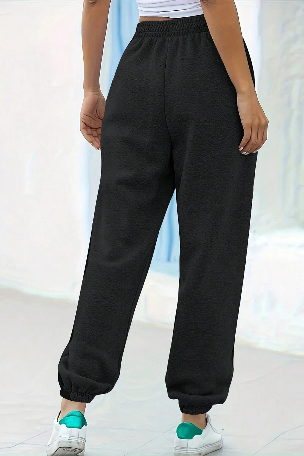 Elastic Waist Joggers with Pockets New Women's Fashion Sweatpants