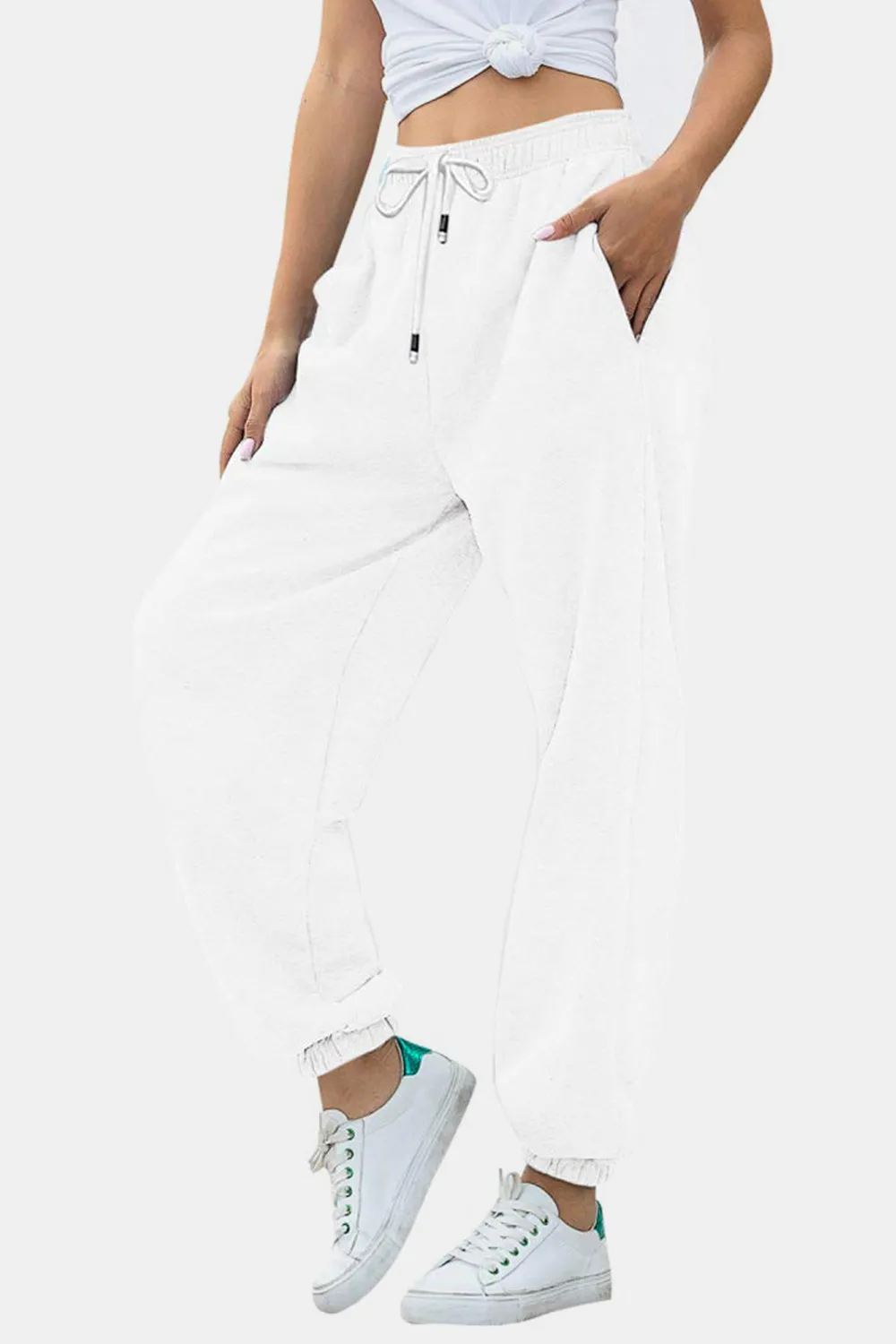 Elastic Waist Joggers with Pockets New Women's Fashion Sweatpants