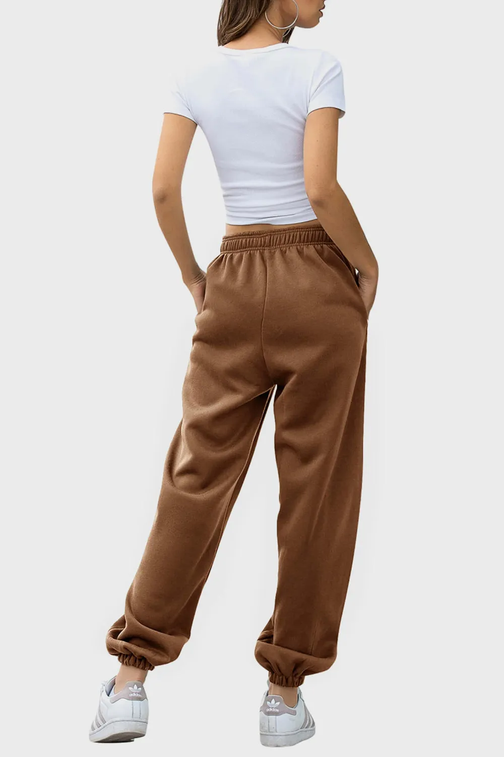 Elastic Waist Joggers with Pockets New Women's Fashion Sweatpants