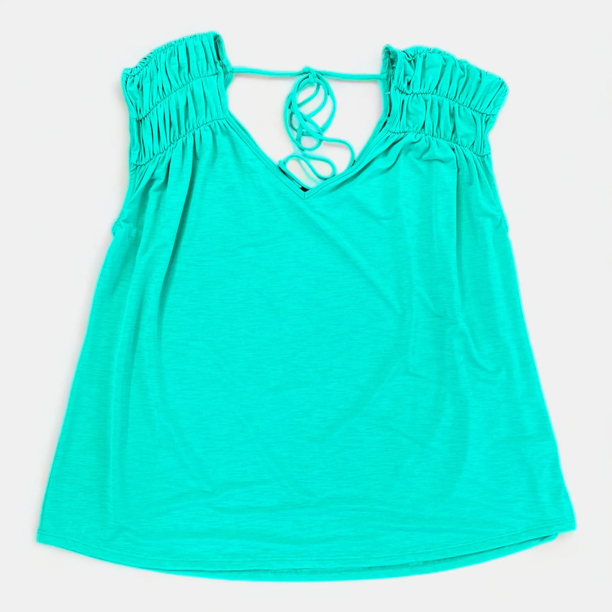 Emerald V Neck Tie Back Top [NO RETURNS]