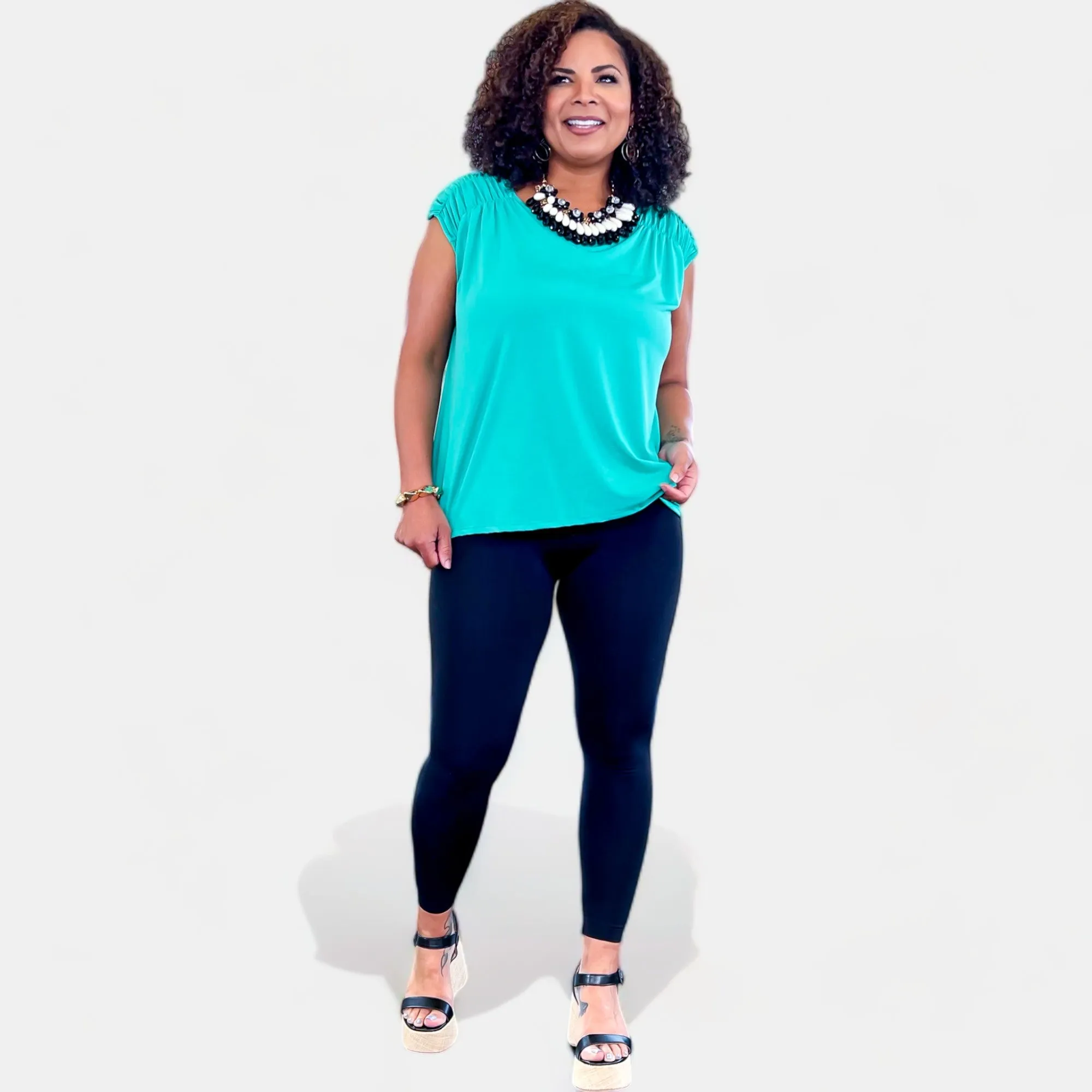 Emerald V Neck Tie Back Top [NO RETURNS]