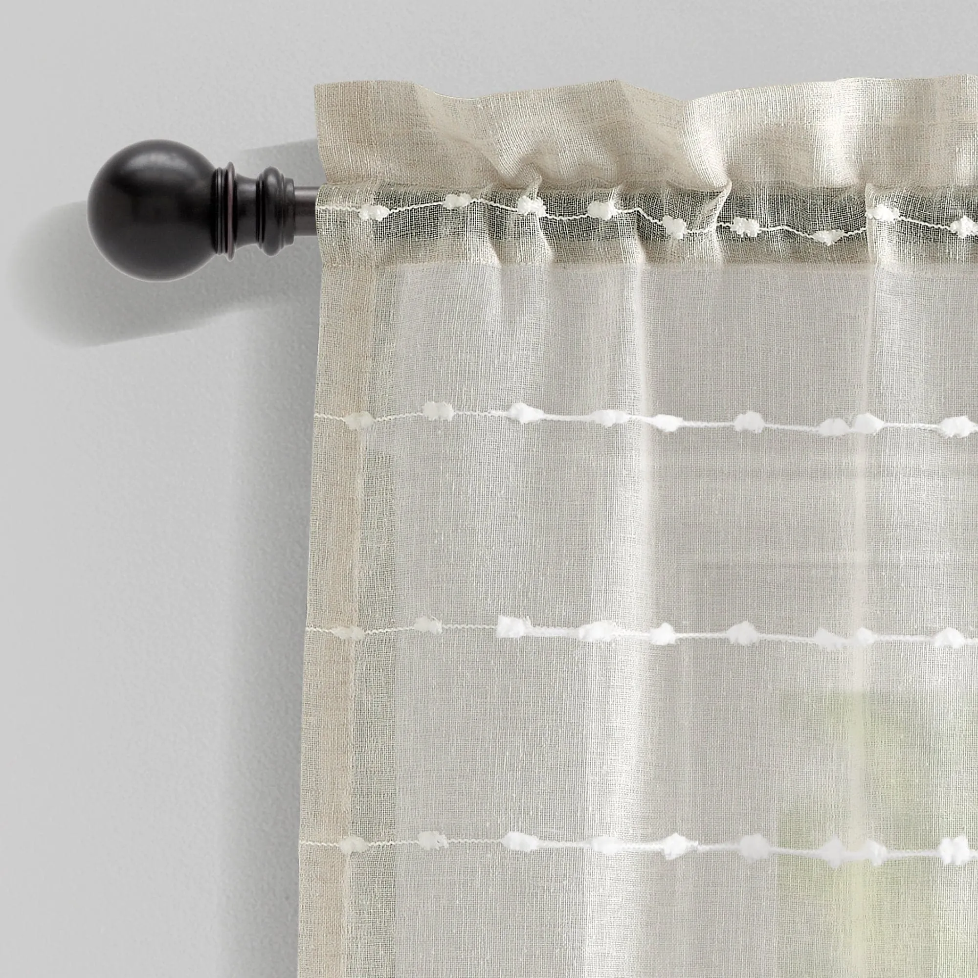 Farmhouse Textured Sheer Valance