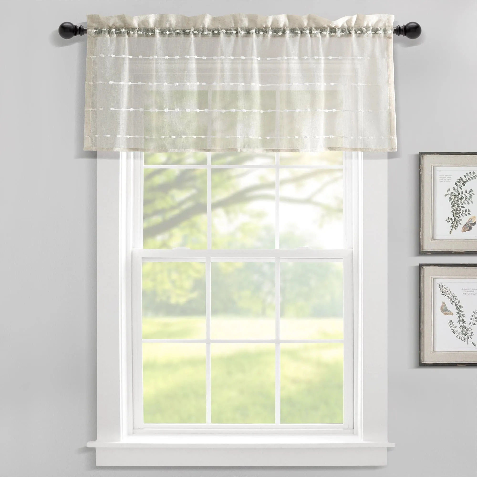 Farmhouse Textured Sheer Valance