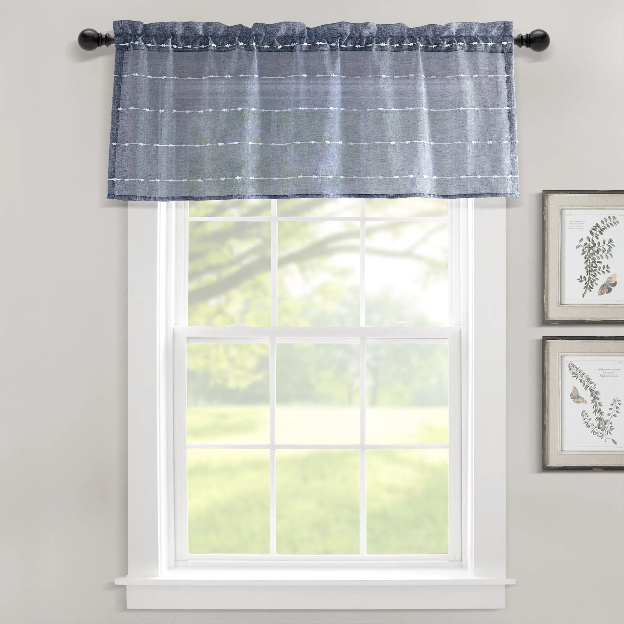 Farmhouse Textured Sheer Valance