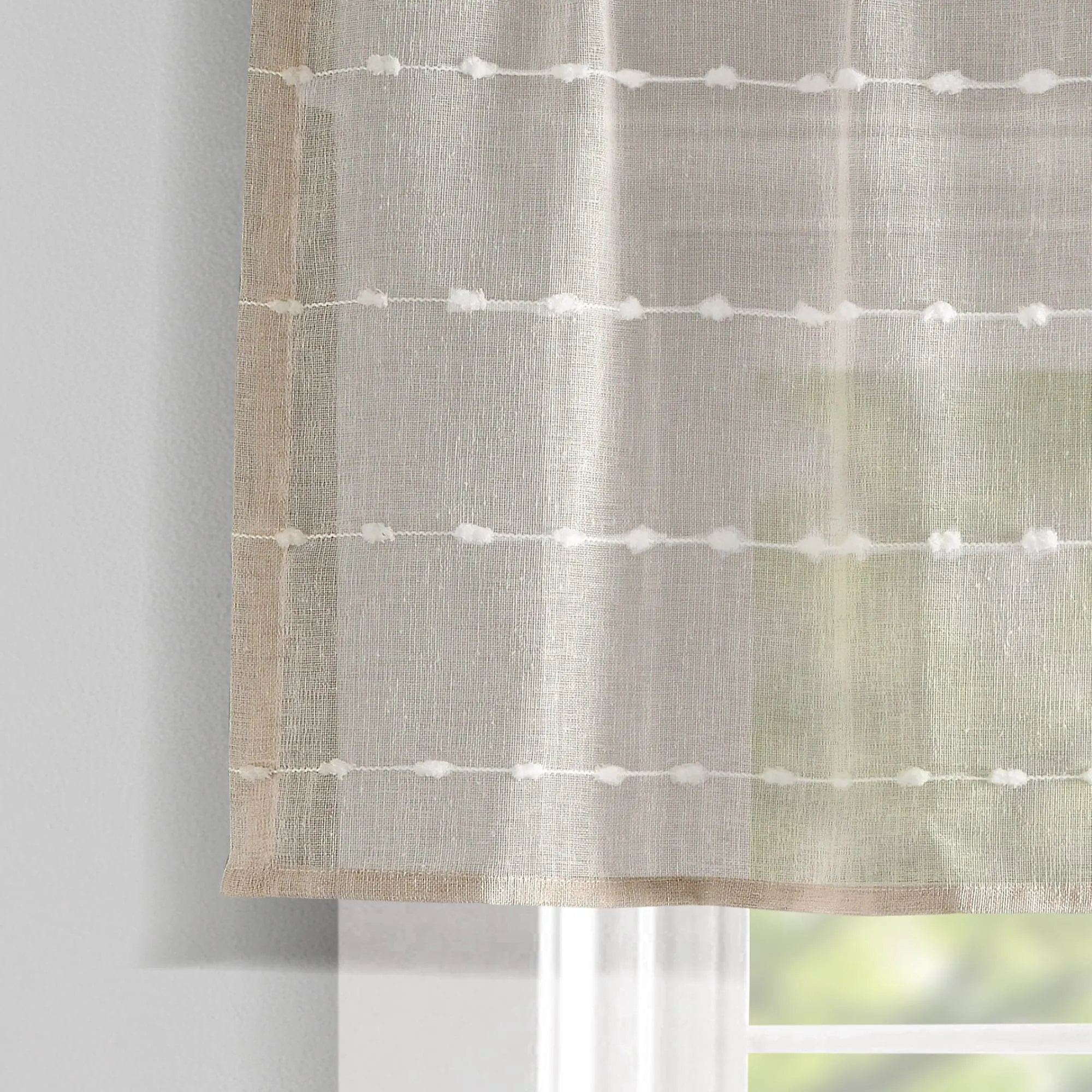 Farmhouse Textured Sheer Valance