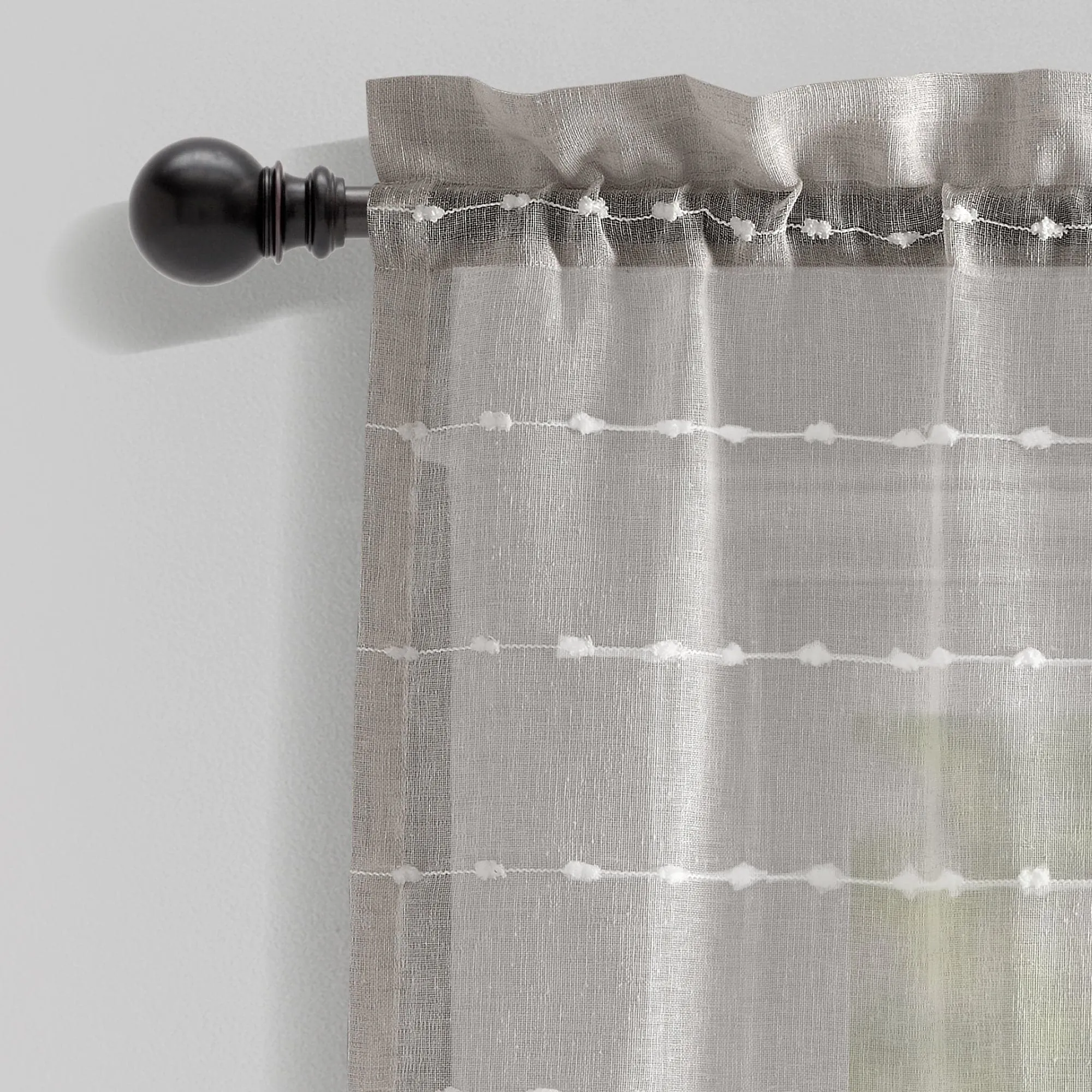 Farmhouse Textured Sheer Valance