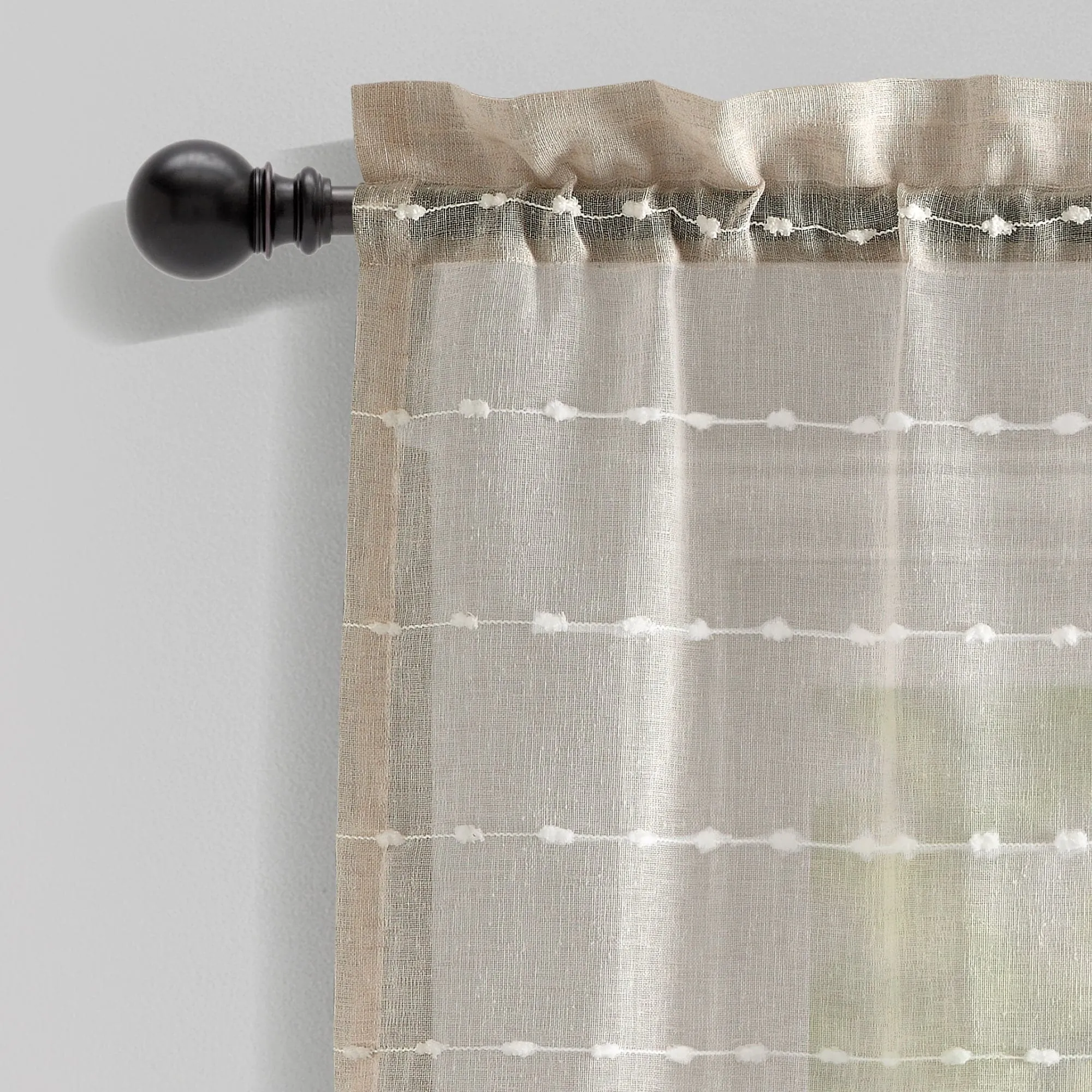 Farmhouse Textured Sheer Valance