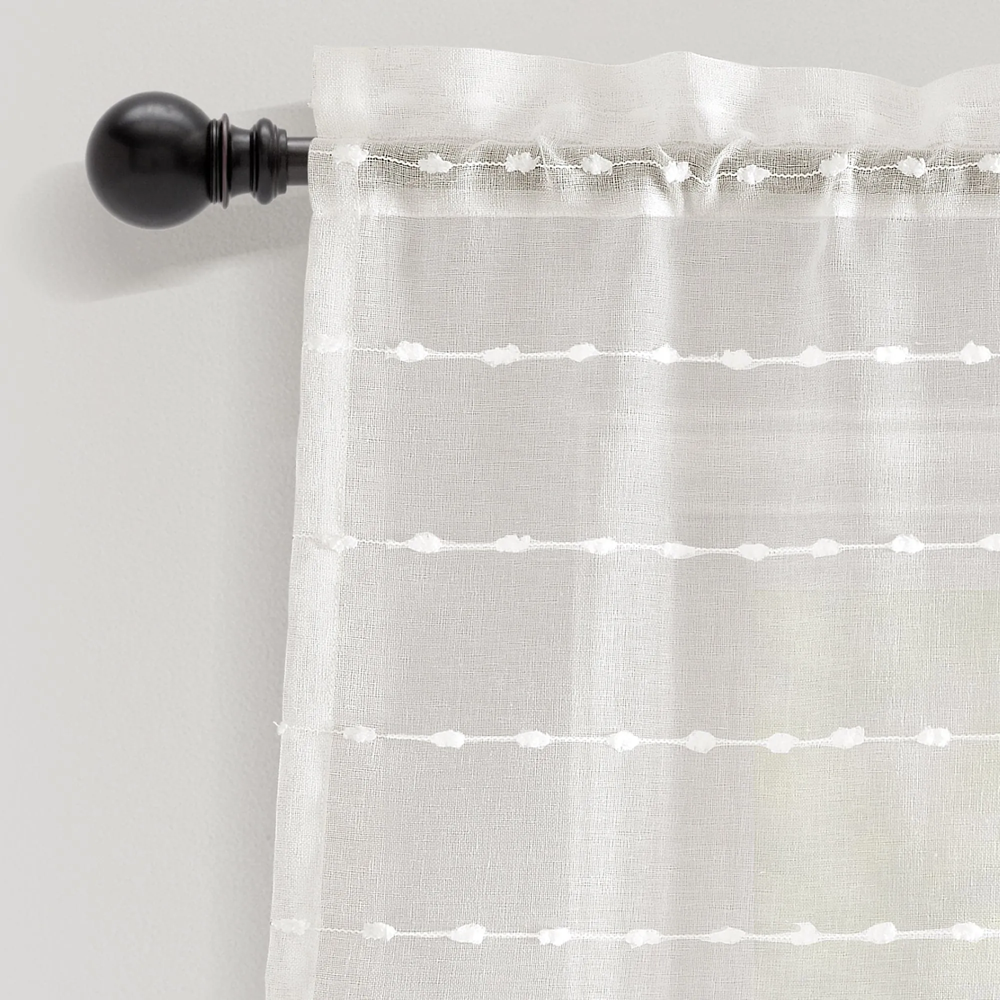 Farmhouse Textured Sheer Valance