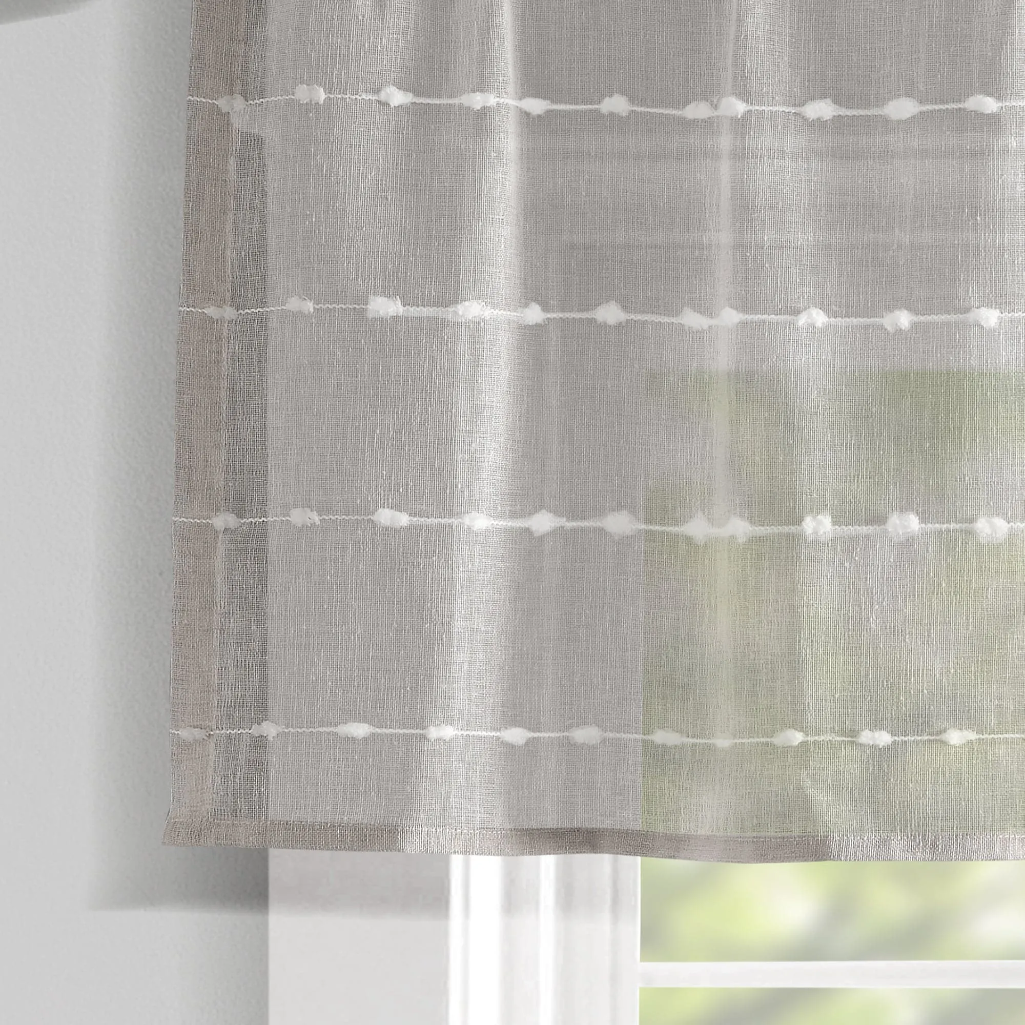 Farmhouse Textured Sheer Valance