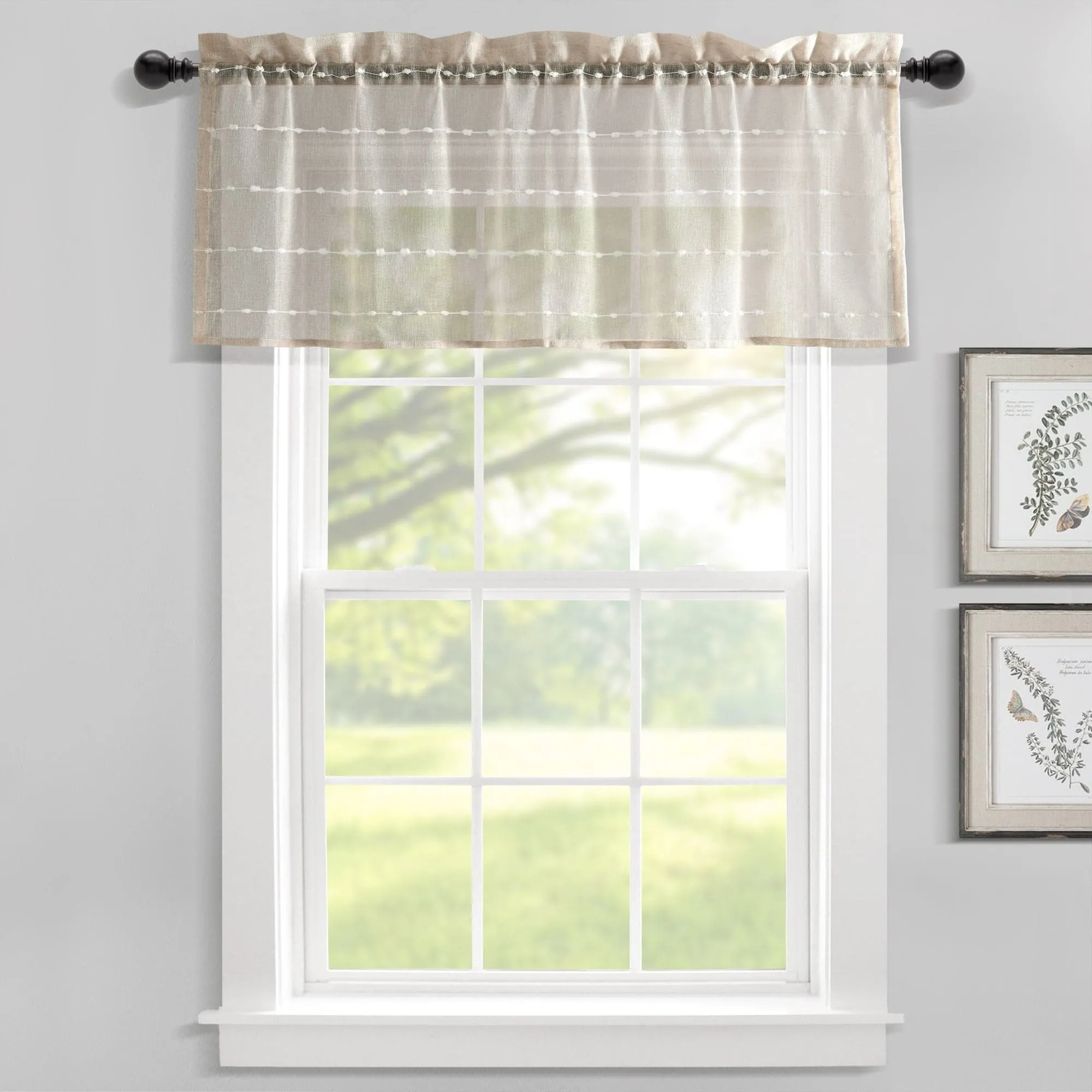 Farmhouse Textured Sheer Valance