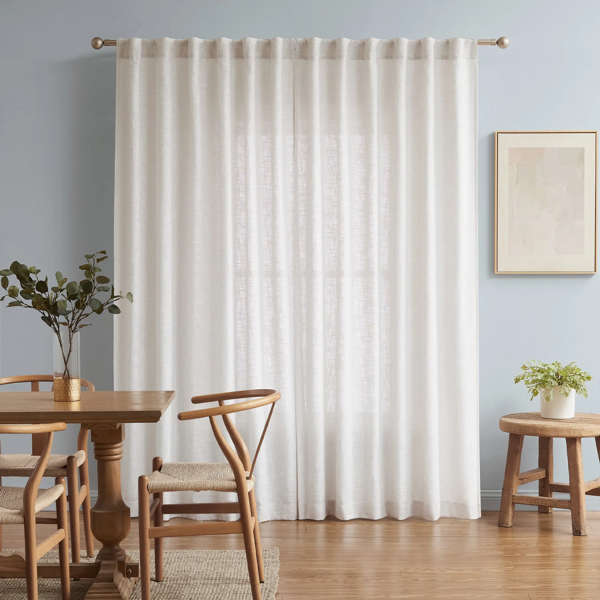 Flynn Blockout Single Concealed Tab Curtain in NATURAL by Zaab