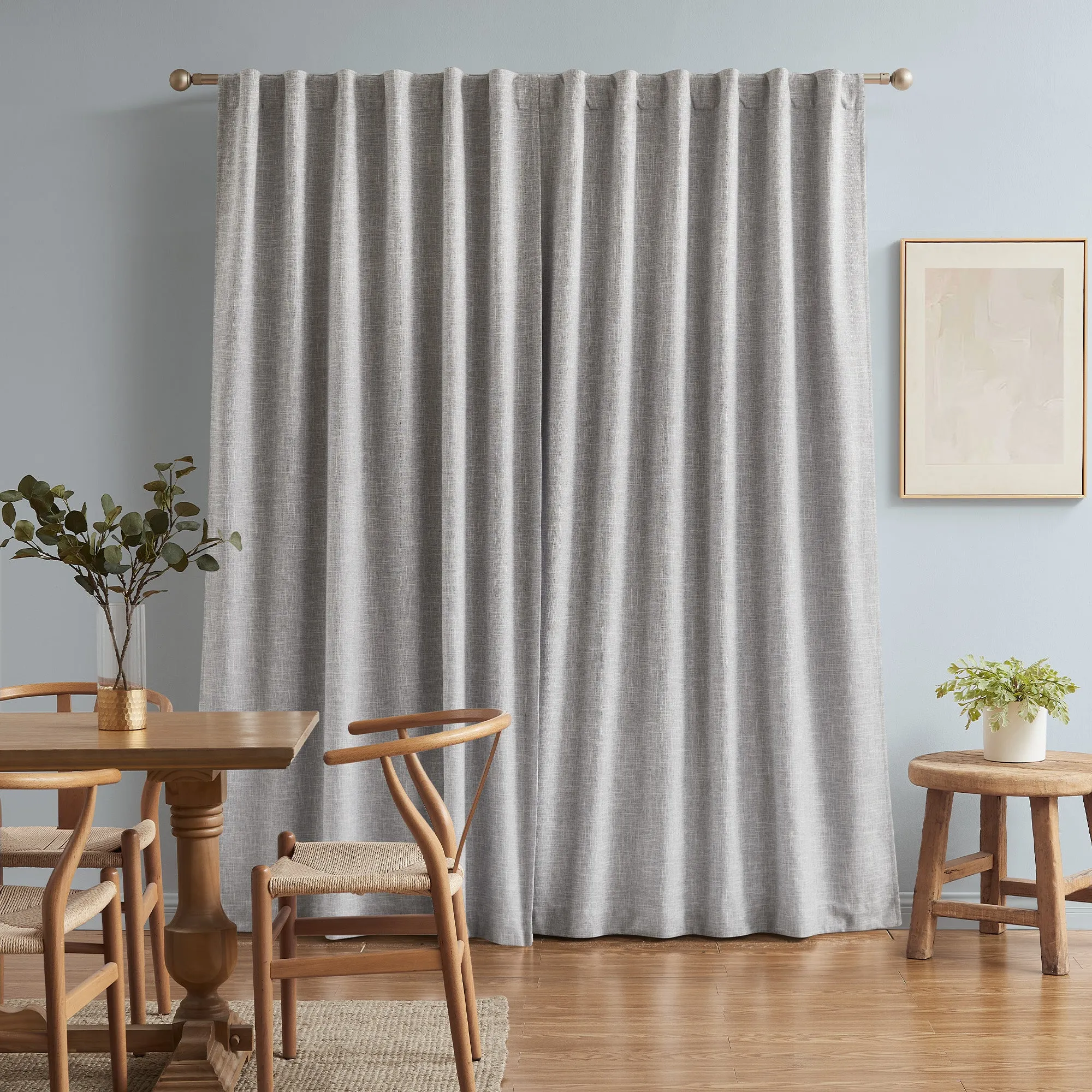 Flynn Blockout Single Concealed Tab Curtain in SILVER by Zaab