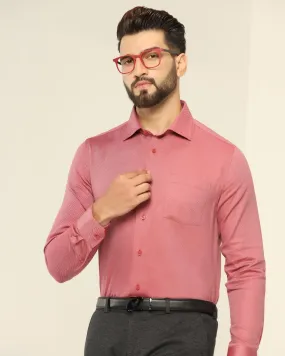 Formal Dusty Pink Textured Shirt - Quint