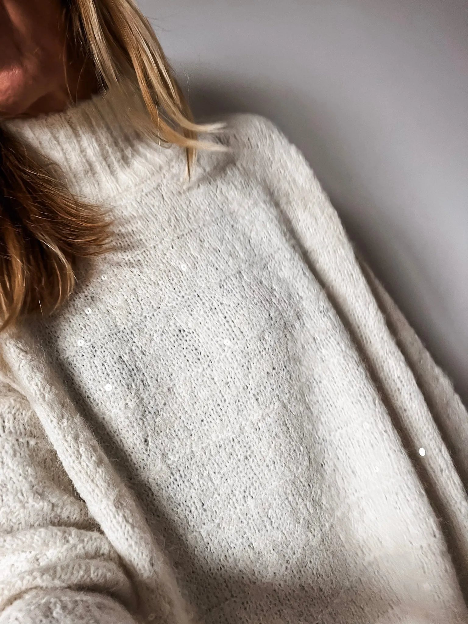 Funnel Neck Sequin Jumper