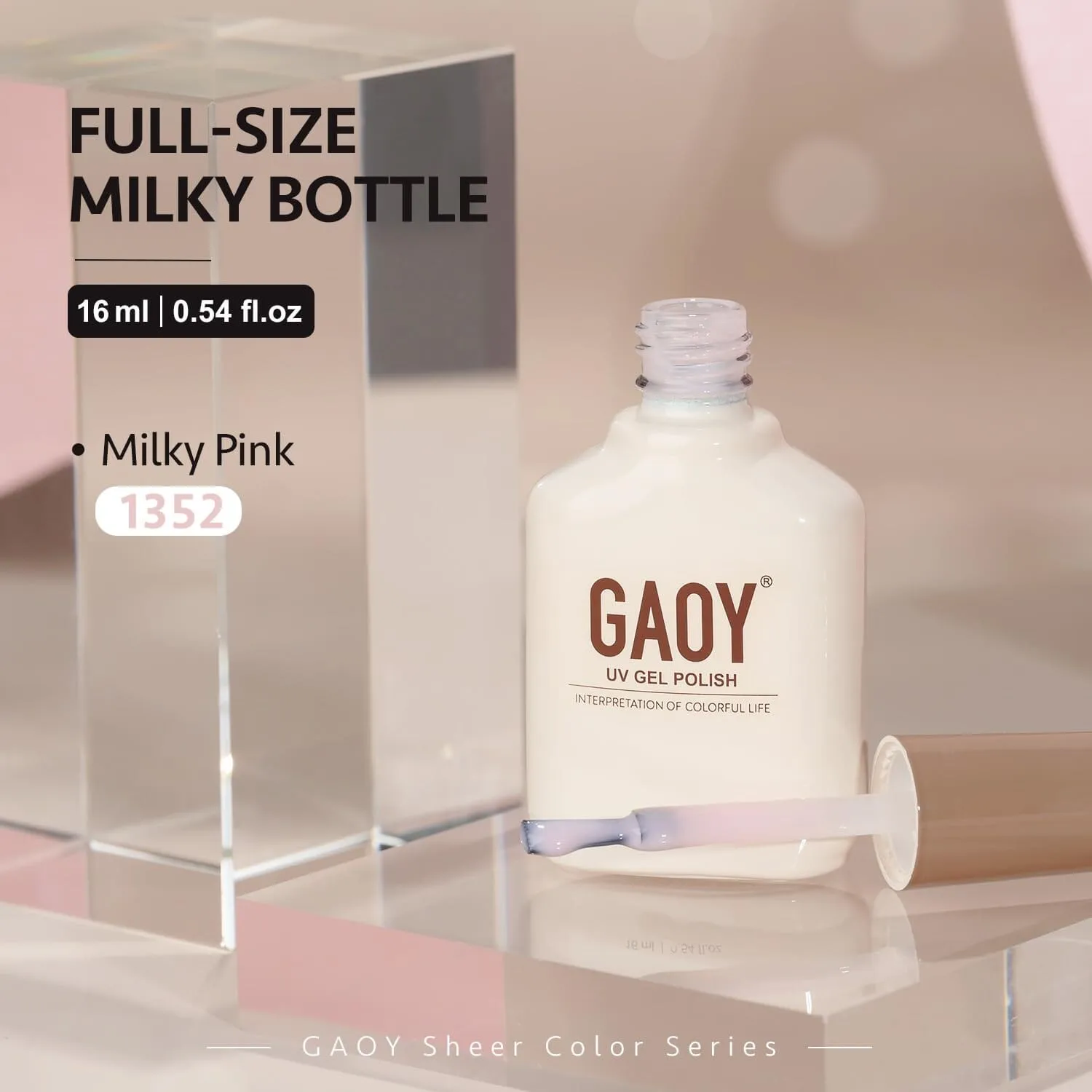 GAOY Sheer Light Pink Gel Nail Polish