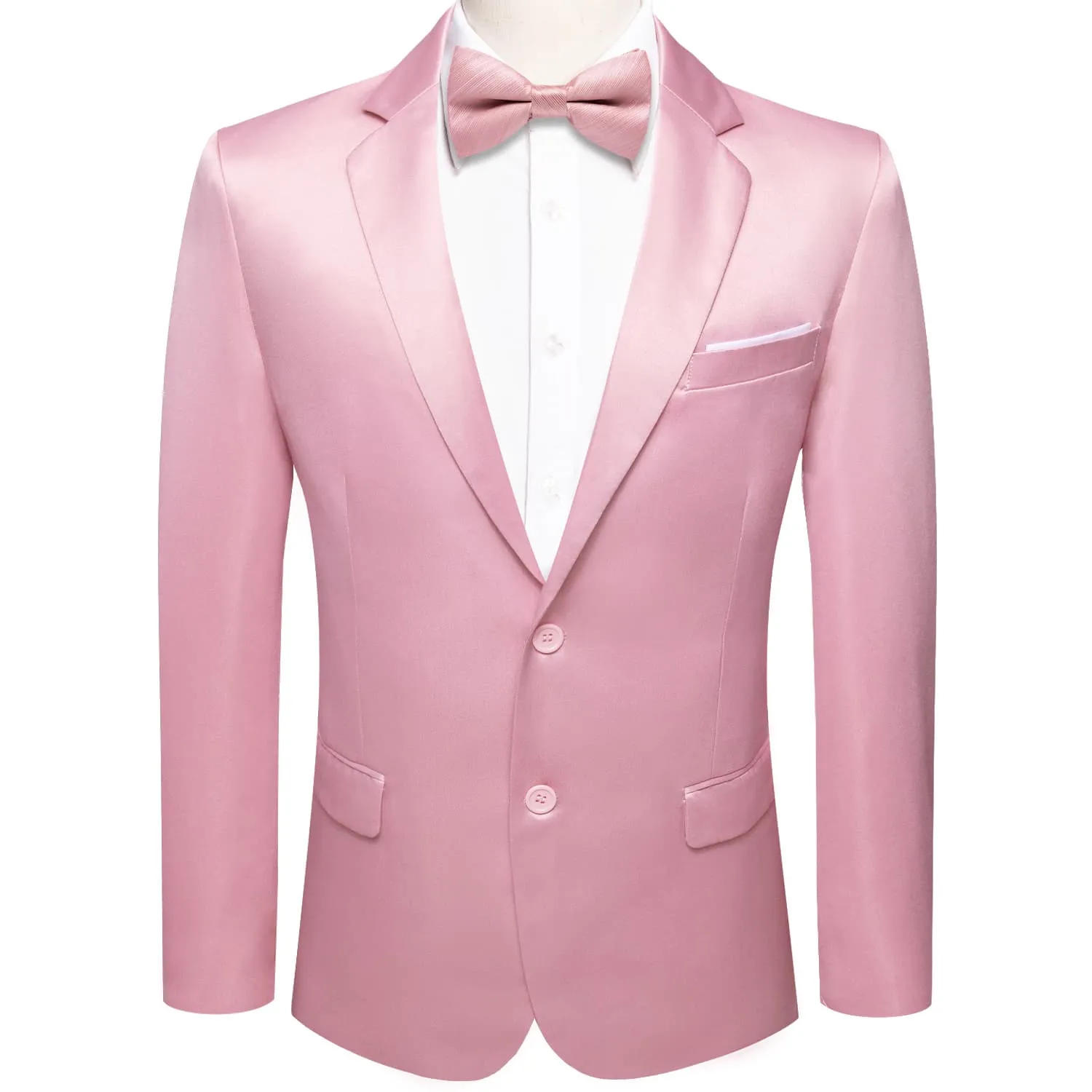 Hi-Tie Blazer Pink Men's Wedding Business Solid Top Men Suit