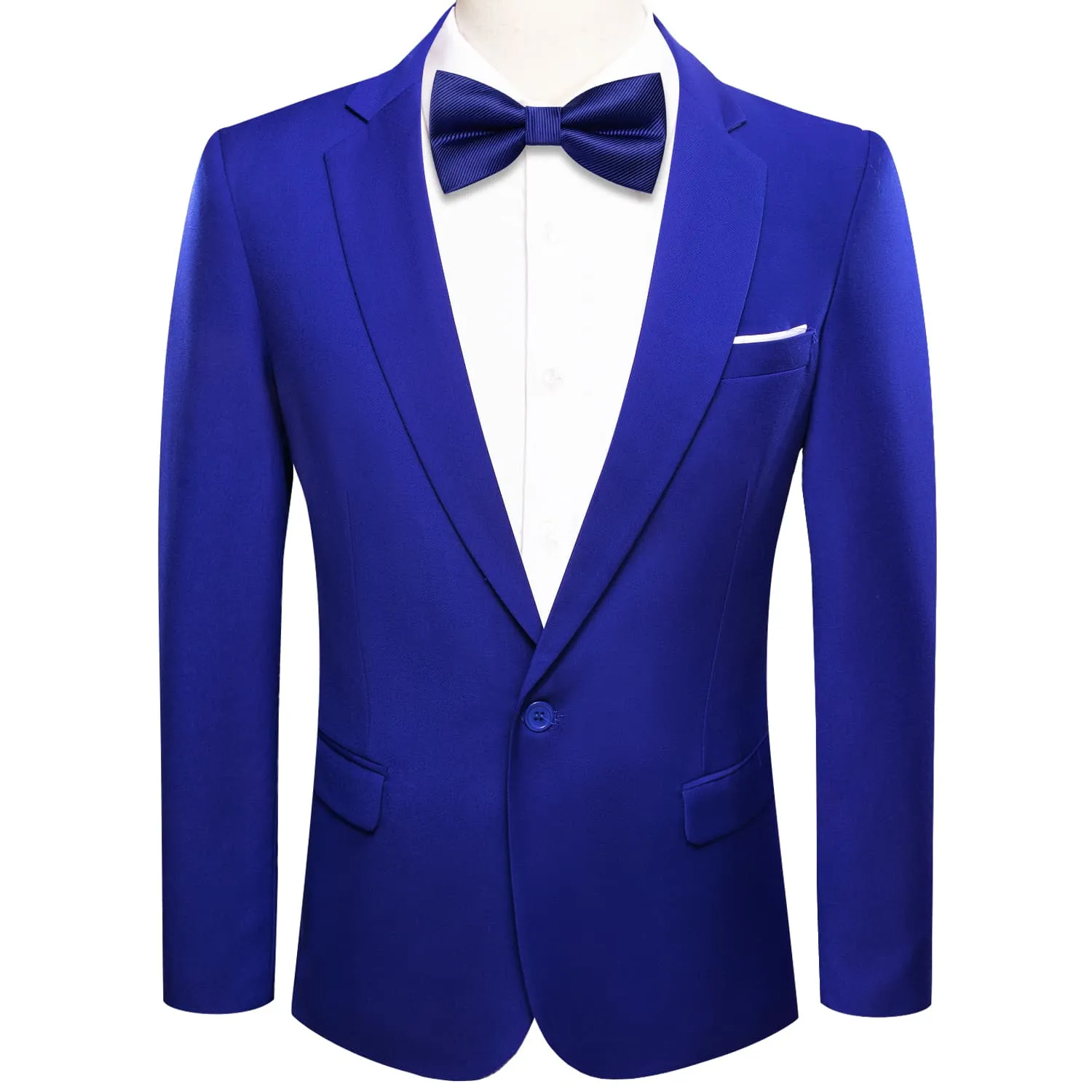 Hi-Tie Blazer Royal Blue Men's Wedding Business Solid Top Men Suit