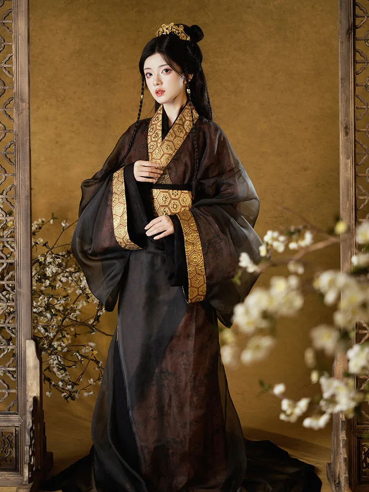 Historically Accurate Han Dynasty Hanfu, Straight Hem Robe, Special Moon 殊月 (Preorder)