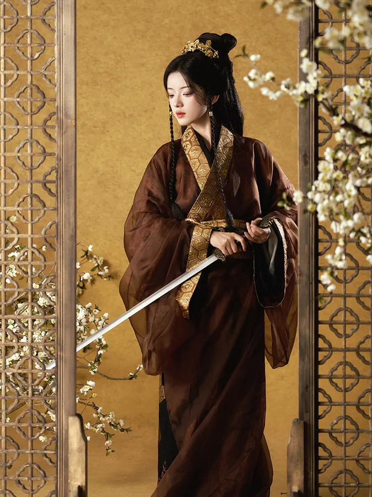 Historically Accurate Han Dynasty Hanfu, Straight Hem Robe, Special Moon 殊月 (Preorder)