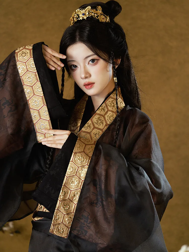 Historically Accurate Han Dynasty Hanfu, Straight Hem Robe, Special Moon 殊月 (Preorder)