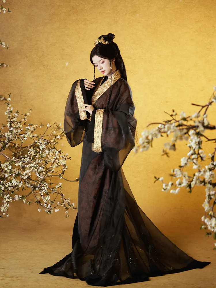 Historically Accurate Han Dynasty Hanfu, Straight Hem Robe, Special Moon 殊月 (Preorder)