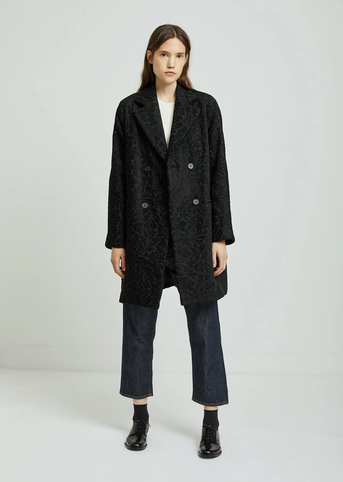 Jacquard Peacoat