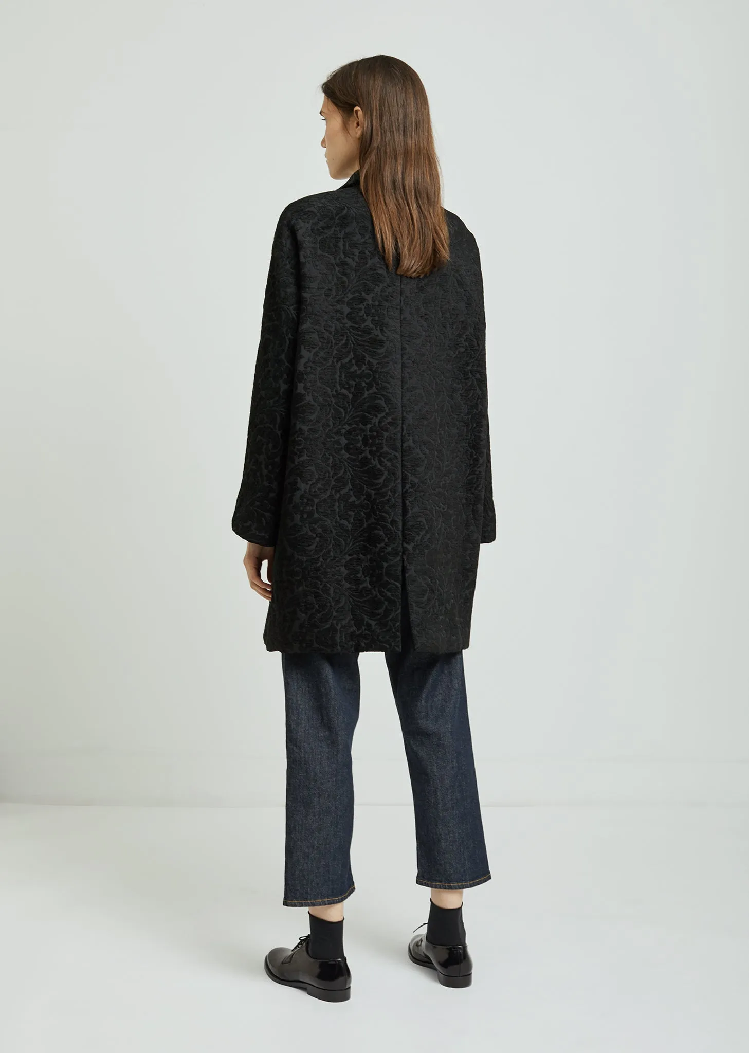 Jacquard Peacoat