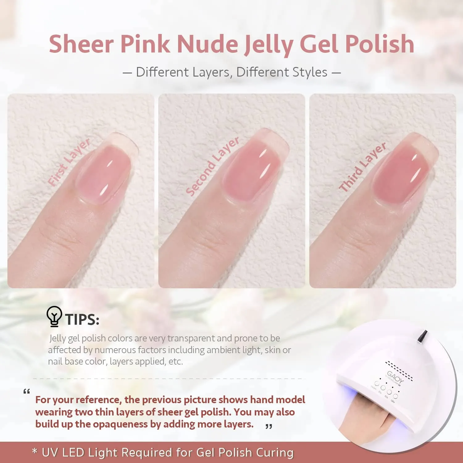 Jelly Nude Pink | Gel Nail Polish | GAOY