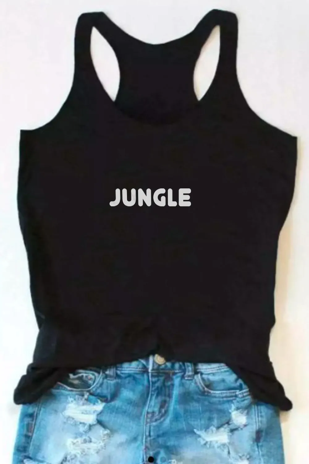 Jungle Black Tank Top