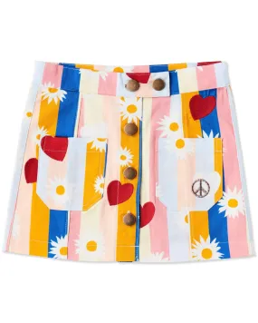 Kip & Co Flower Child Cotton Drill Skirt