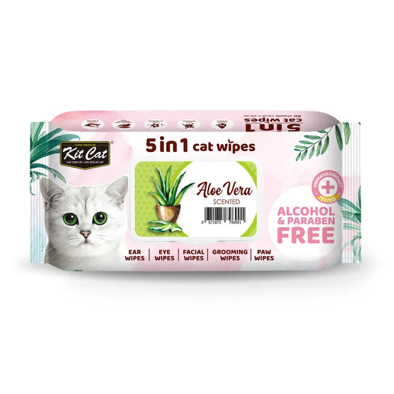 Kit Cat 5-in-1 Cat Scented Wipes