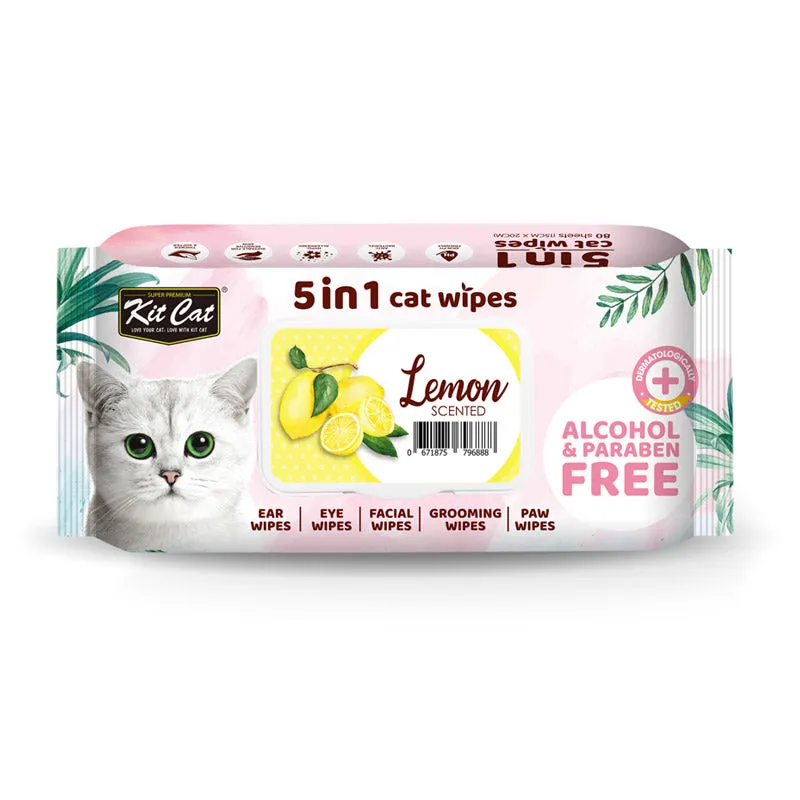 Kit Cat 5-in-1 Cat Scented Wipes