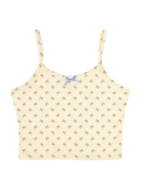 LAVENDER BOWS PAJAMA TANK TOP