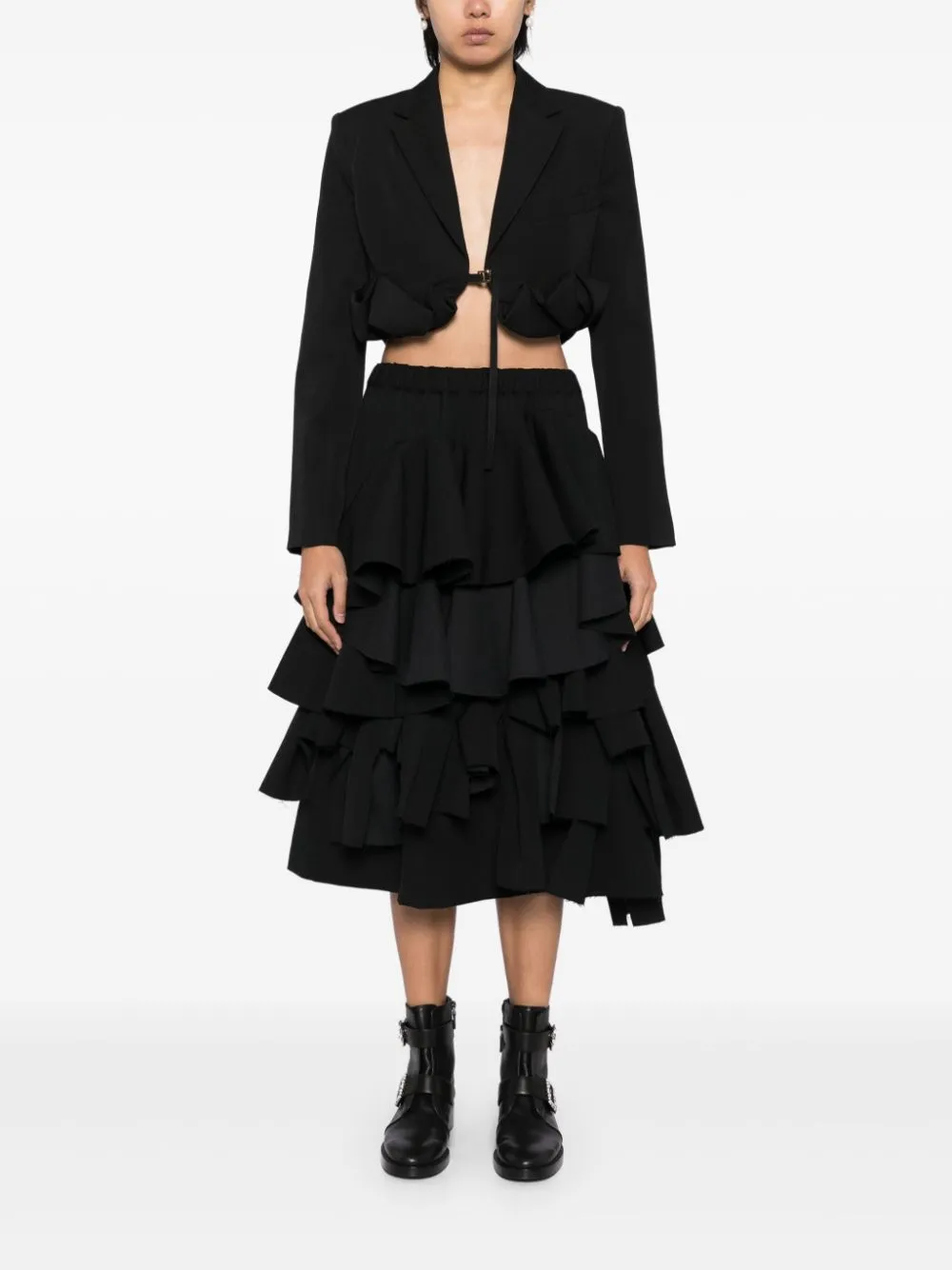 Layered Tier Ruffles Skirt