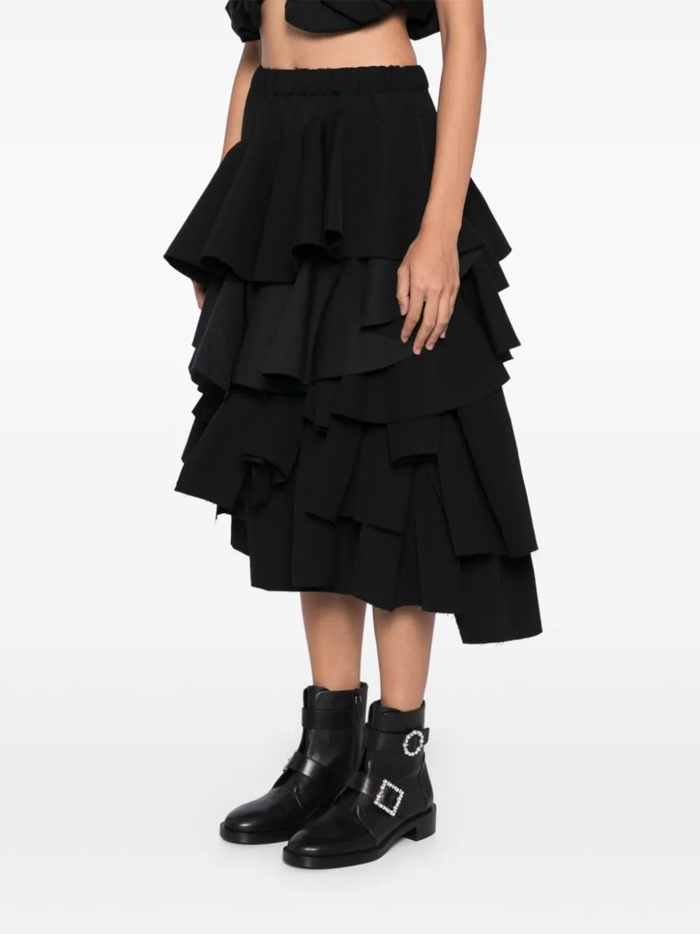 Layered Tier Ruffles Skirt