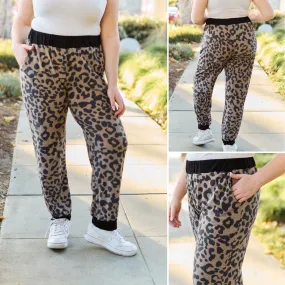 Leopard Contrast Sweatpants