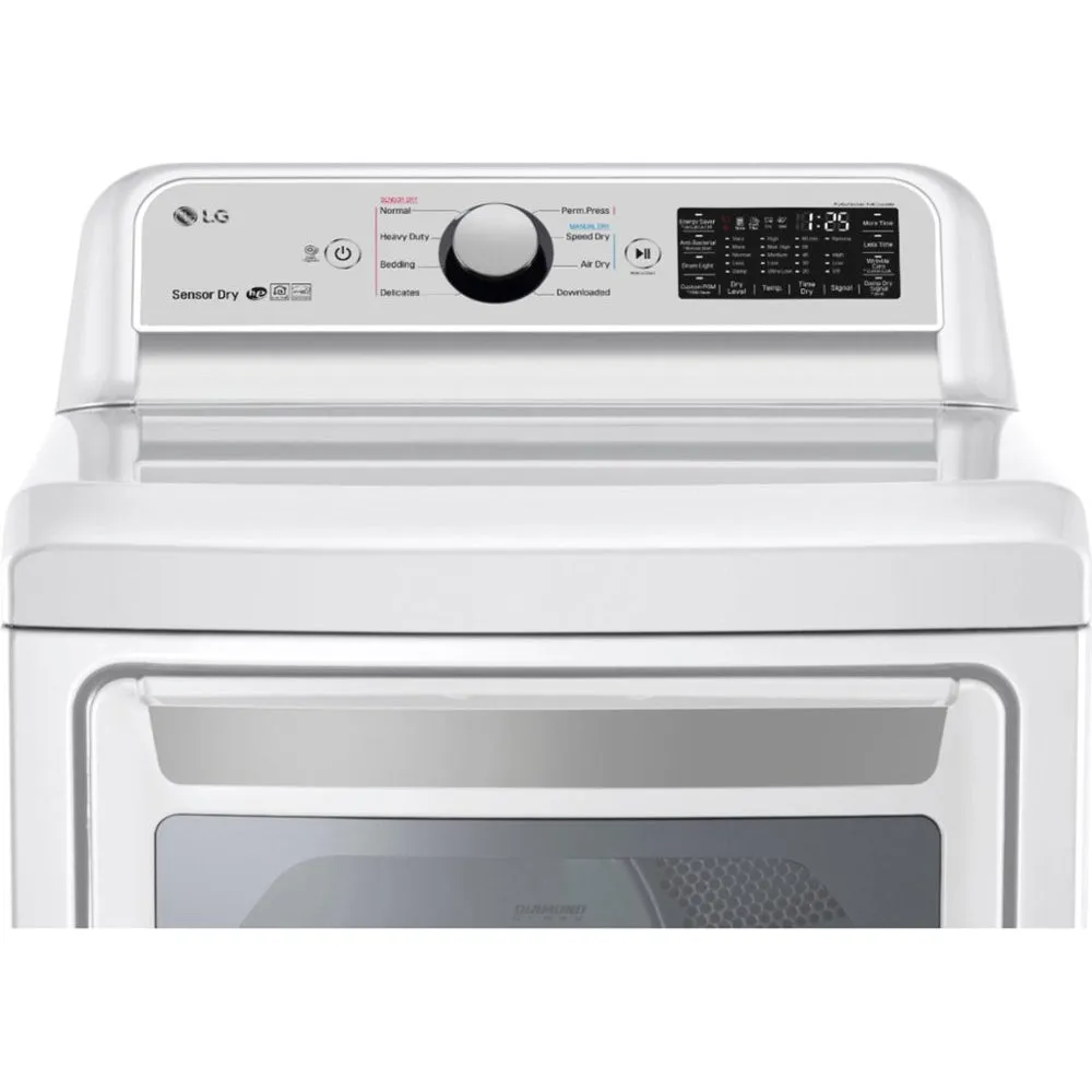 LG - 7.3 Cu. Ft. 9 Cycle Electric Dryer - White