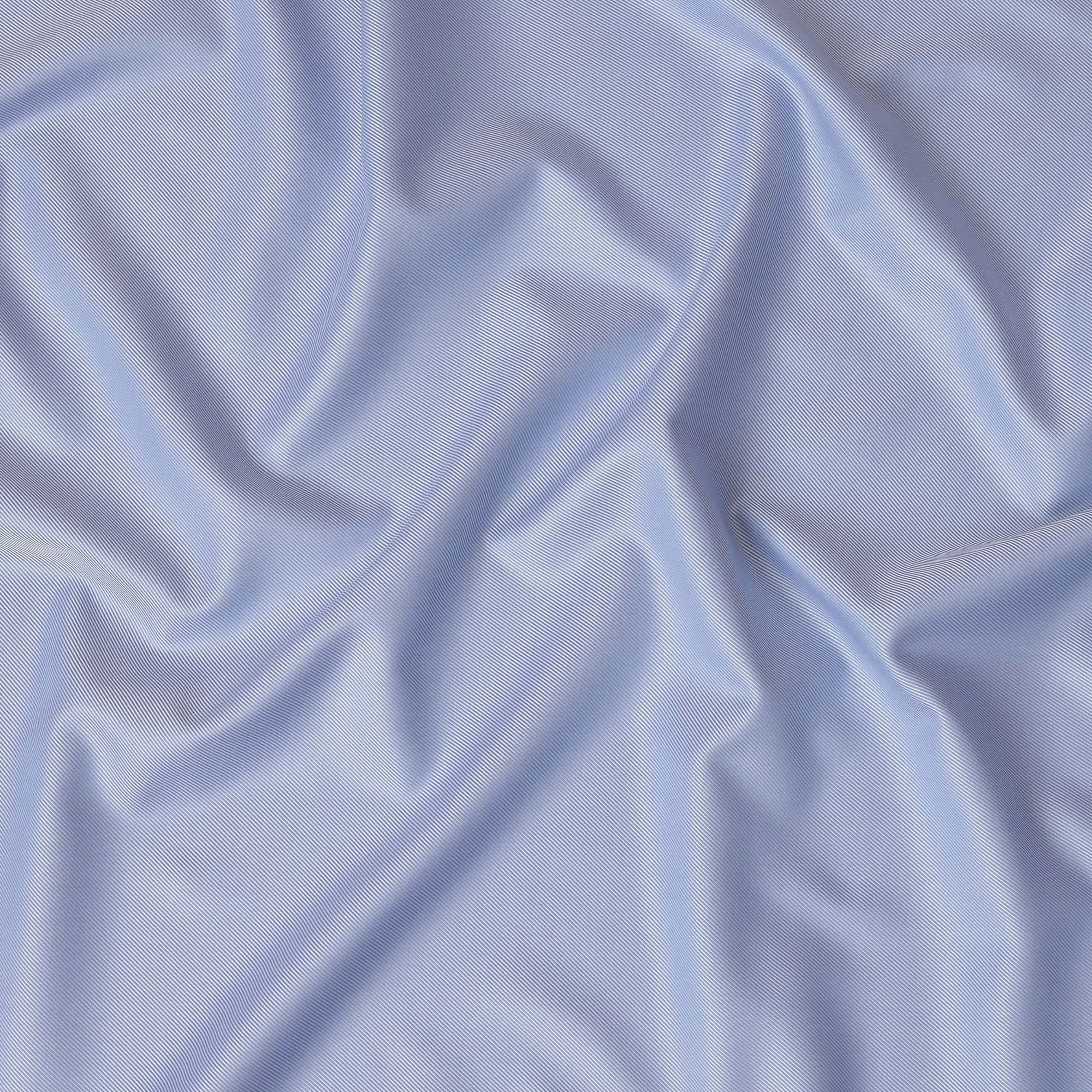 Light Blue Herringbone 100% Cotton Shirting Fabric, 150 cm Width, Made in Italy-D20491