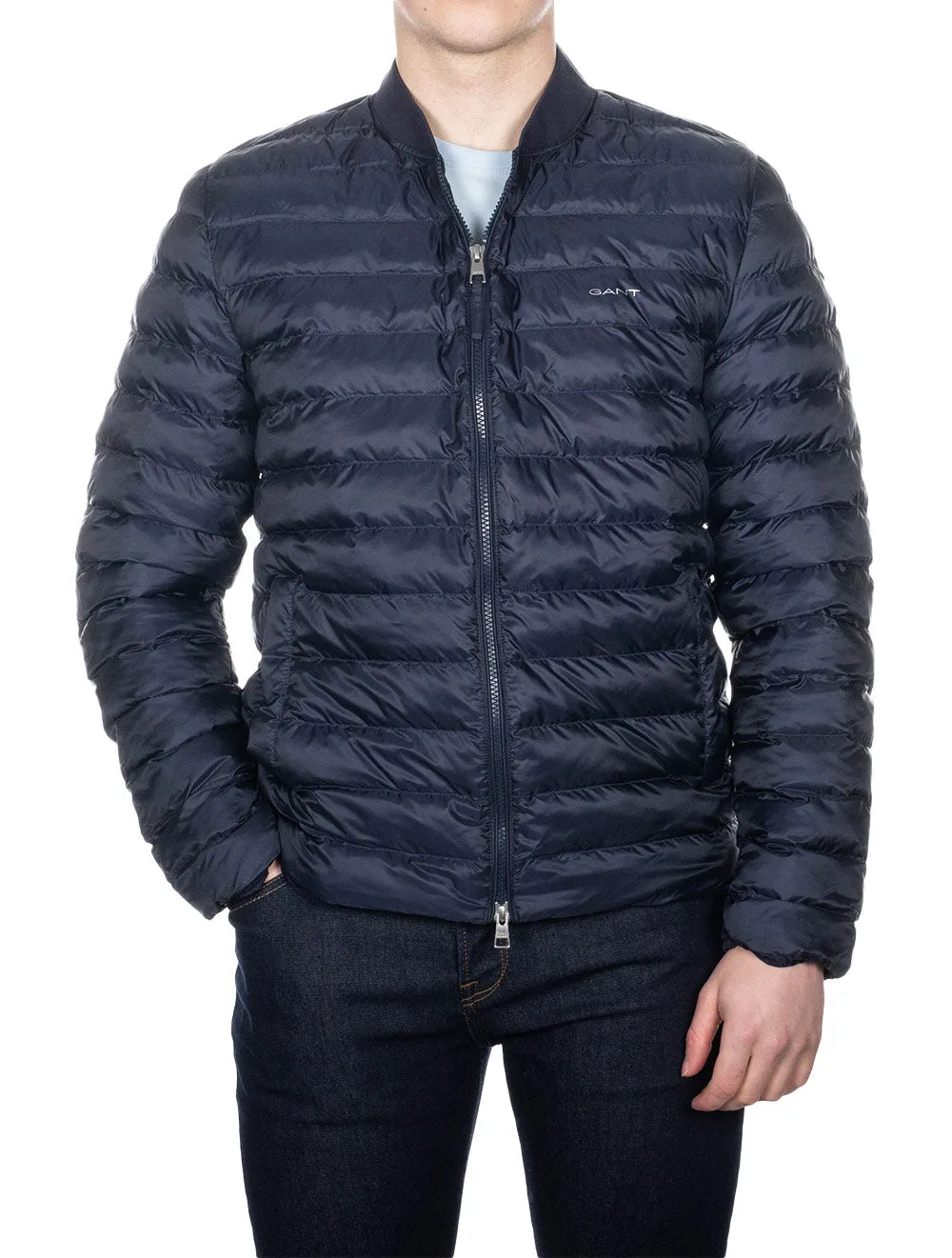 Light Padded Bomber Jacket Evening Blue