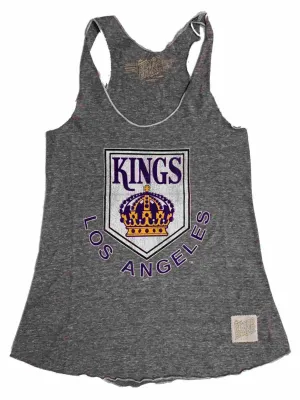 Los Angeles Kings Retro Brand WOMEN Gray Lightweight Racerback Tank Top