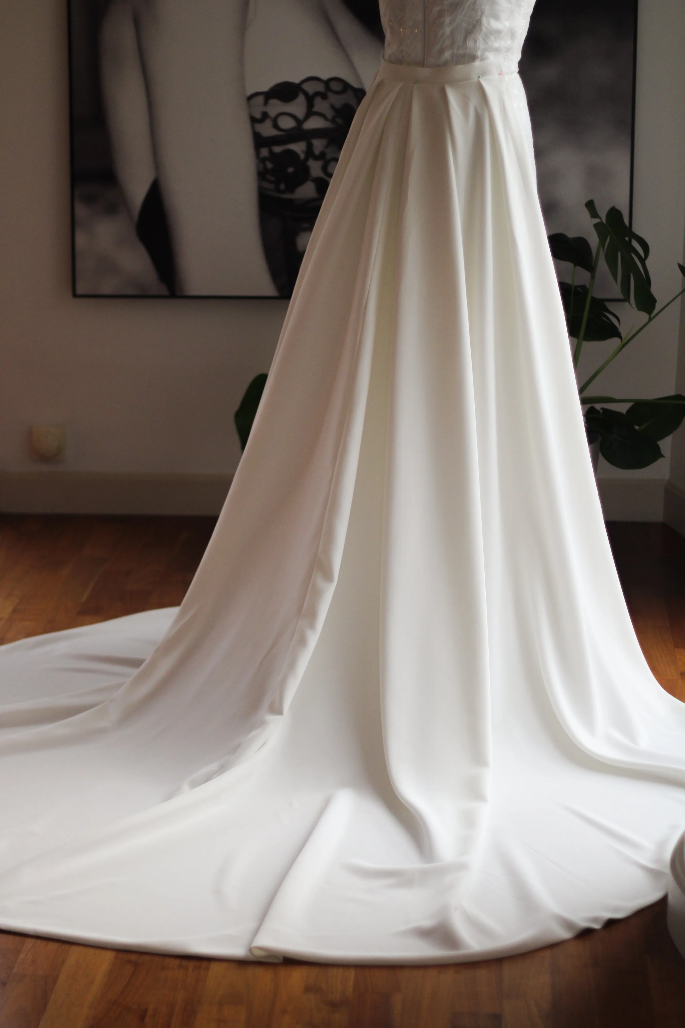 Luxury Detachable Crepe Bridal Train