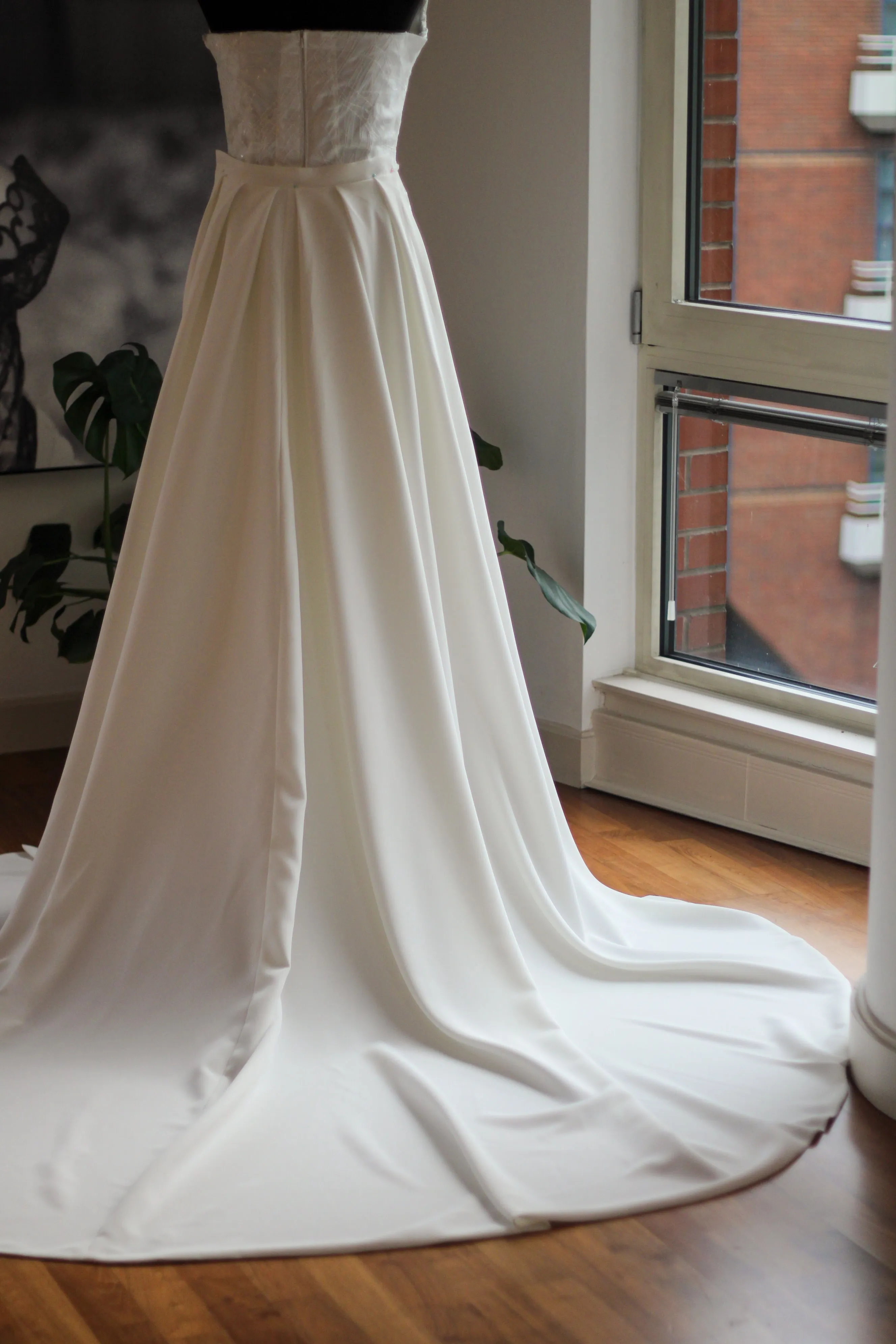 Luxury Detachable Crepe Bridal Train