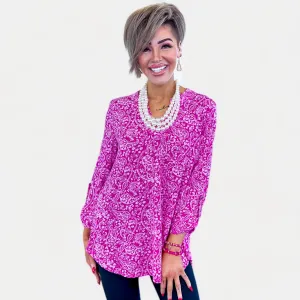 Magenta Paisley Lizzy Top [NO RETURNS]